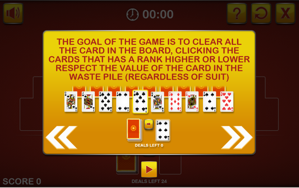 Tripeaks Solitaire free html5 game