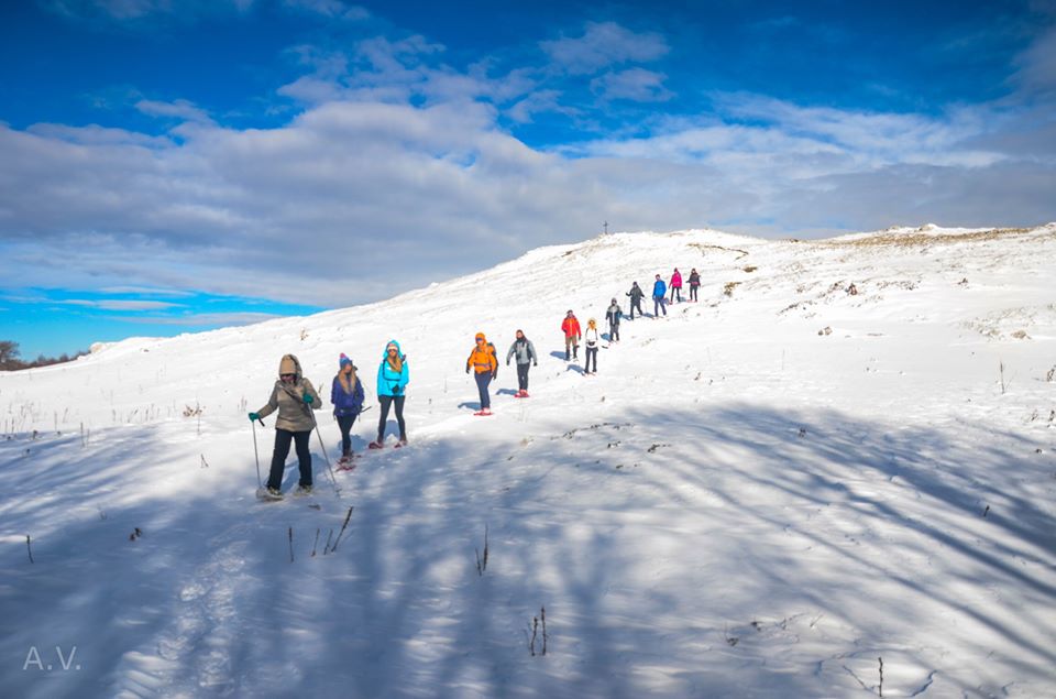 Ходьба на снегоступах